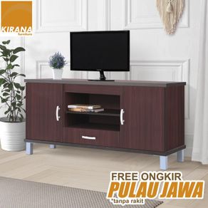 sale kirana furniture audio rack rak tv meja tv bf 828 dm dark mahony