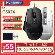 Kabar Asli Logitech G502X Mouse Gaming Nirkabel Berkabel/LIGHTSPEED Mouse Gamer Hero 25600DPI Mouse untuk Laptop Pc