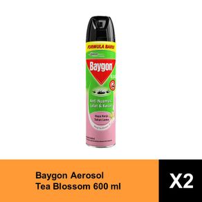 Baygon Aerosol Tea Blossom 2 x 600 ml