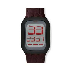 jam tangan pria digital swatch brown tip surb113 original