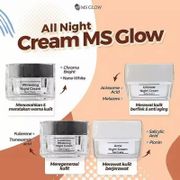 all night cream ms glow ecer / cream malam ms glow - acne