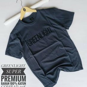 baju kaos merek greenlight / kaos ariel original greenlight warna abu - abu-abu xl