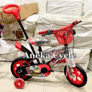 Sepeda Anak Roda Empat Cowok BMX Atlantis Leon Rizky 12 Inch Stir Eva