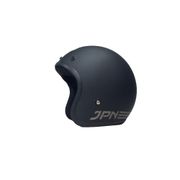 helm bogo retro jpn arc kaca visor datar flat silver hitam doff - helm aja l