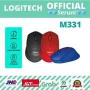 mouse wireless logitech m331 silent plus - hitam