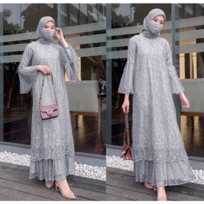 Baju Gamis Wanita Muslim Terbaru Sandira Dress cantik Murah kekinian