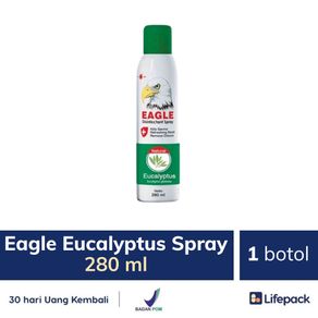 Eagle Eucalyptus Spray 280 ml - 1 botol - Pembasmi Kuman di Permukaan dan Udara - LIFEPACK