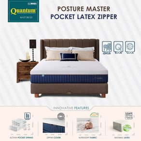 Quantum Kasur Orthopedic Posture Master Pocket Latex Zipper - Bed Set