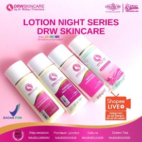 Drw Skincare Hb Lotion Night Premium Sakura Green Tea Rejuve Lotion Malam Pemutih