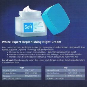 safi white expert replenishing night cream 20 gr