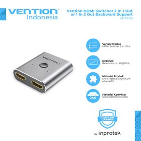 Vention HDMI Switcher 2 In 1 Out / 1 In 2 Out Backward Support