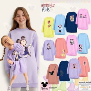 Dress Oversize anak perempuan size 4- 12 tahun  (disney minnie mouse) branded Ammigoz