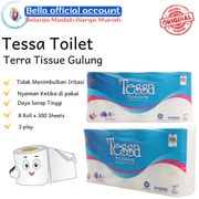 tisu tessa toilet terra tissue [ 8 rolls / 300 sheets / 3 ply ]