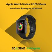 apple watch series 3 38mm gray aluminium black sportband - spacegrey bnob