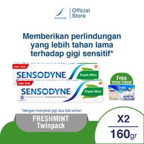 sensodyne pasta gigi sensitif care fresh mint 160gr free tissue tessa