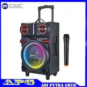 speaker gmc 897u bluetooth portable 10 inch pairing free mic wireless