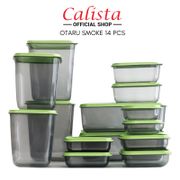 TOPLES KULKAS PLASTIK SET CALISTA OTARU SMOKE SEALWARE 14PCS KOTAK PENYIMPANAN BUMBU KULKAS SERBAGUNA SET FOOD CONTAINER CALISTA FOOD PREPARATION FOOD ORGANIZER FOOD STORAGE TOPLES SAYURAN KULKAS