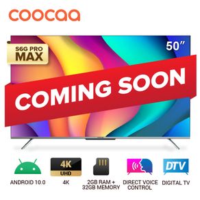 COOCAA 50 inch Smart TV -Digital TV - 4K - UHD - Netflix/Youtube - Google Assistant - RAM 2GB - MEMORI 32GB - Dolby Audio - Mirroring - HDR 10 - WIFI - HDMI/USB/LAN(COOCAA 50S6G PRO MAX)