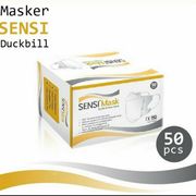 masker sensi duckbill isi 50 pcs original sensi surgical face mask - anak free buble