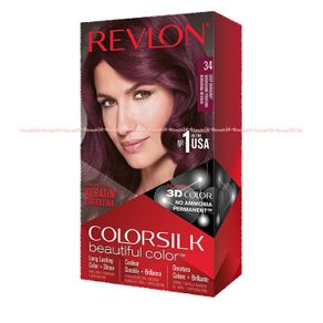 revlon colorsilk hair 34 deep burgundy cat rambut ungu tua pewarna