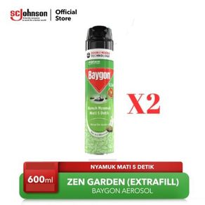 Baygon Aerosol Zen Garden 600mlx2