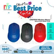 mouse wireless logitech m331 - silent plus mouse (no clickling sound) - merah