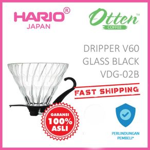 hario dripper v60 glass black vdg-02b