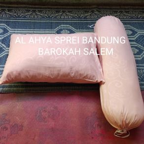 sarung bantal / guling polos ukuran king koil - barokah abu abu - salem 2pcs sargul
