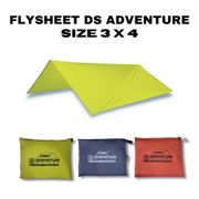 Flysheet 3x4 DS ADVENTURE buscraft / flyshet traptent / flyshet 4x3 meter /fly sheet 3x4 waterproof /atap tenda darurat / bivak tenda camping