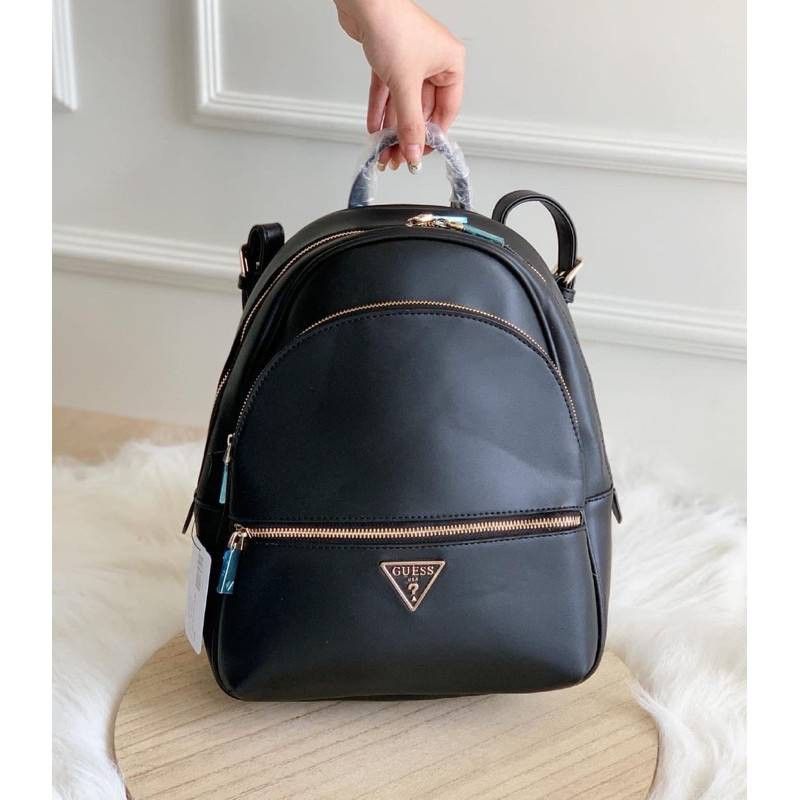 black mini backpack guess