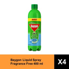 Baygon Liquid Spray Fragrance Free 400 ml x 4 pcs