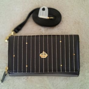 Dompet Tali Panjang cewek Shopie Martin Paris Terbaru Promo 2023 Kekinian Viral Bianca Black SAS Sophie Eksclusive Sophi Luxury Sofie Shope Kondangan Wanita Mewah Sopi Ori Sopie Clutch Wallet honnete