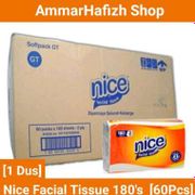 Nice Facial Tissue Soft Pack [180 Sheet x 60 Packs)