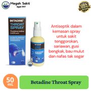 Megah Sakti - Betadine Throat Spray - Antiseptik Spray untuk Tenggorokan 50 mL