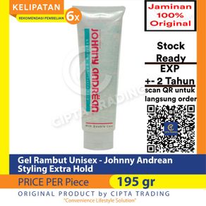 hair gel - johnny andrean - styling gel extra hold 195g (each) - bubble normal