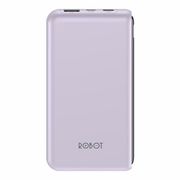 robot rt180 10000mah dual input type-c micro power bank green - ungu