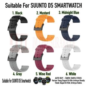 wow el tali jam tangan suunto d5 - rubber black buckle