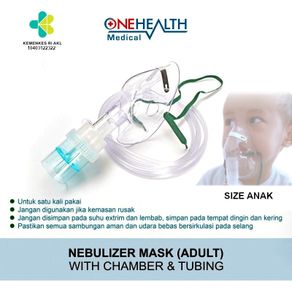 Masker Nebulizer merk GEA ONEHEALTH ANAK / Medical Nebuliser Mask / Masker Uap