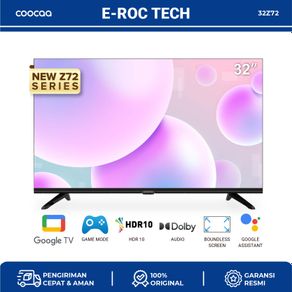 COOCAA 32 Inch Smart TV - OS Google TV - Netflix & Youtube - Google Assistant - Dobly Audio - WIFI - Flicker Free (Model 32Z72)