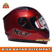 helm / helm kyt / helm kyt r10 black terlaris - maroon l