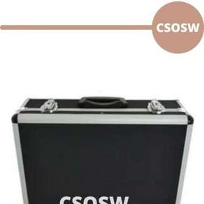 Krisbow Kotak Peralatan Aluminium Hitam Tool Box Case Kotak Perkakas