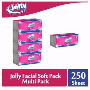tisu jolly 250 sheets bundling 4 pcs facial tissue by paseo