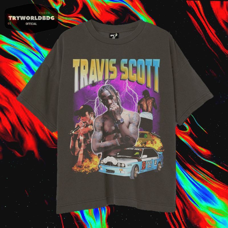 Pilihan tshirt vintage travis scott 