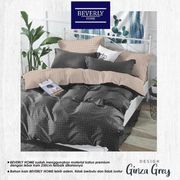 sprei aesthetic kotak kotak ginza ukuran 90/100/120/160/180/200 x 200 - abu-abu 100x200x20