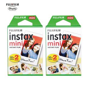 20 Lembar Fuji Fujifilm Instax Mini 11 Film Tepi Putih Kertas Foto Film 10-200 Buah untuk Instan Mini 9 8 7S 25 50S Kamera