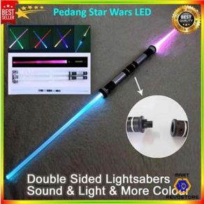 Mainan Pedang Jedi Star Wars Led Double Bladed Lightsaber