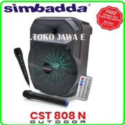 Simbadda Cst 808N Speaker Bluetooth Karaoke - Free 2 Mic