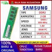 RAM PC SAMSUNG DDR2 2GB 6400/800MHz ORIGINAL RAM KOMPUTER 1.8v 2GB