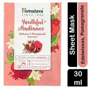 Himalaya Youthful Radiance Edelweiss & Pomegranate Sheet Mask 30ml