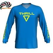 diskon jersey sepeda dan trail thrill biru turqis list hitam putih - s kuning stabilo